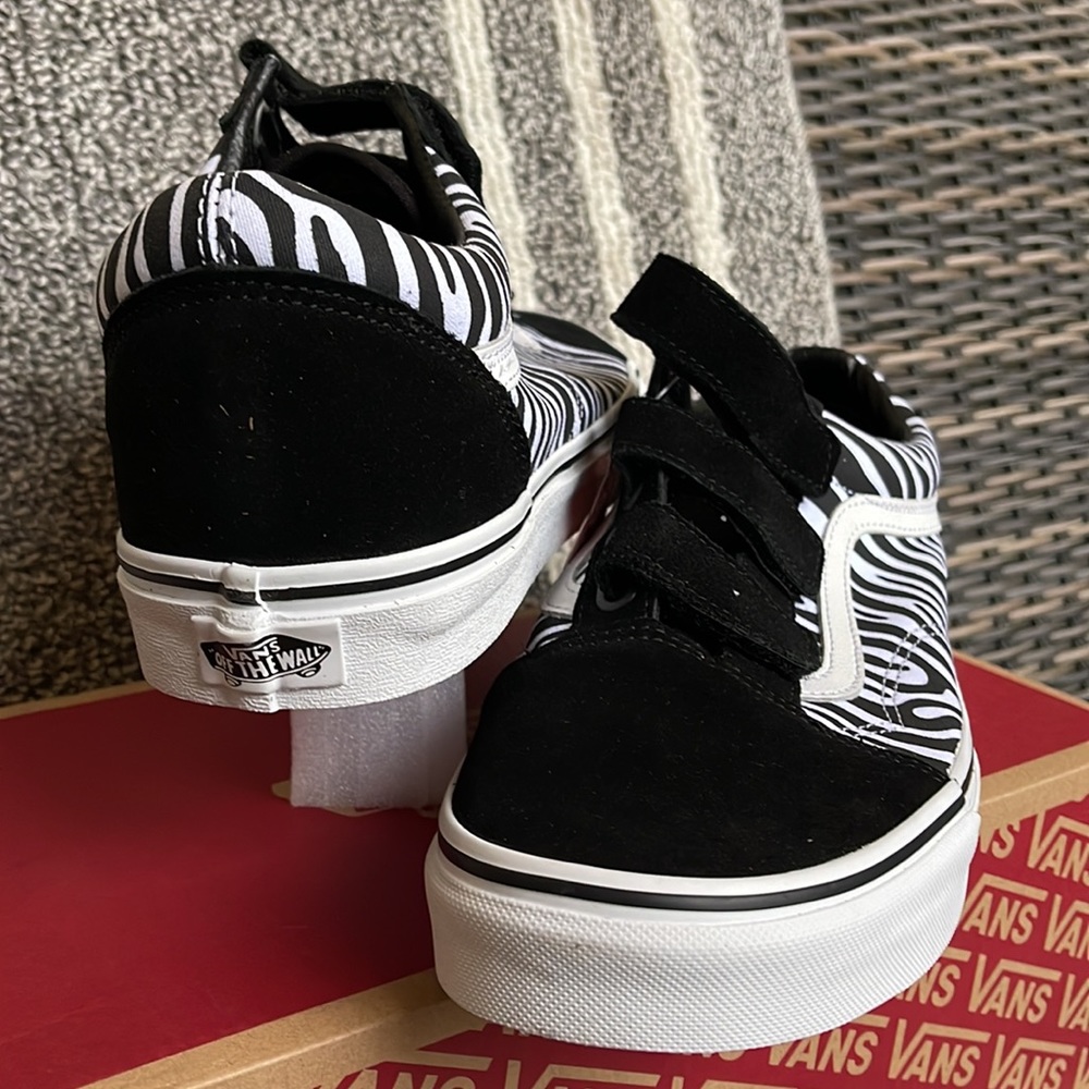 Vans Old Skool V Suede/Canvas Black/Zebra MENS - Picture 10 of 16